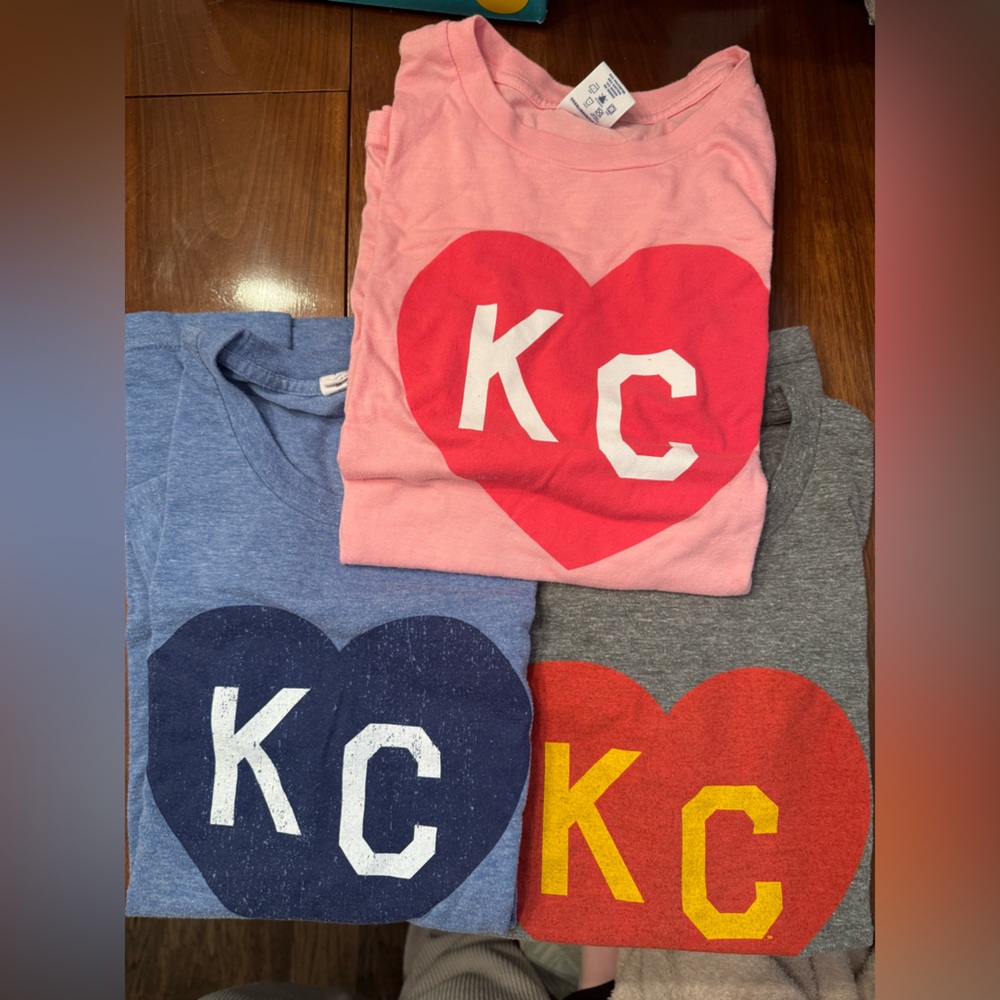 3 Charlie Hustle KC Short Sleeve Tees
